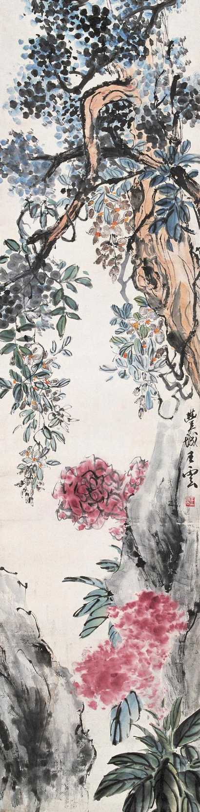 王云 花卉 立轴